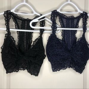 Aerie Lace Bralettes- Navy and Black